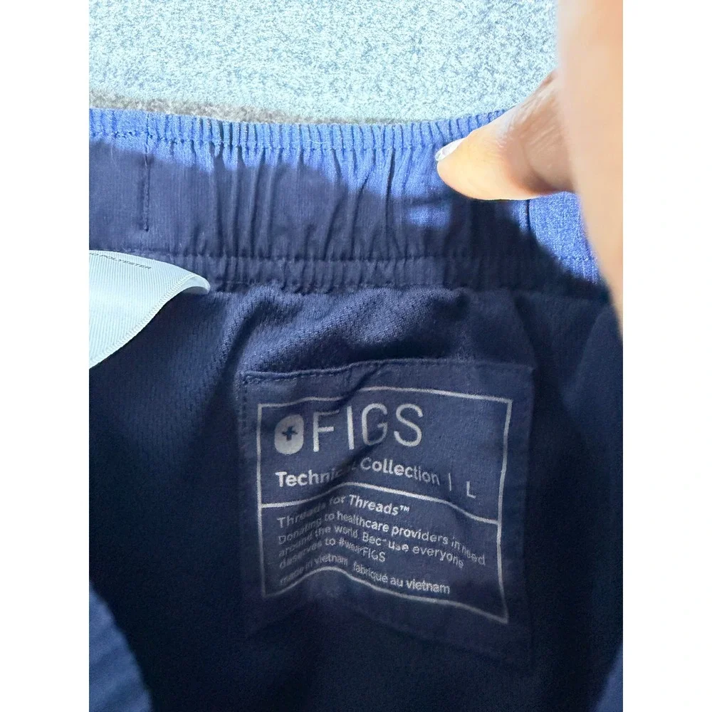 FIGS Technical Collection Mens Navy Blue Jogger Scrub Pants Size L M23SW2004